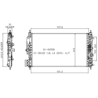 Radiateur de refroidissement du moteur - RAD13509 pa2