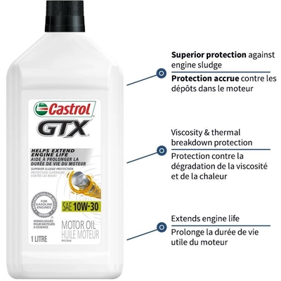 CASTROL Conventional Engine Oil GTX 10W30 , 1L - 0001342 pa5