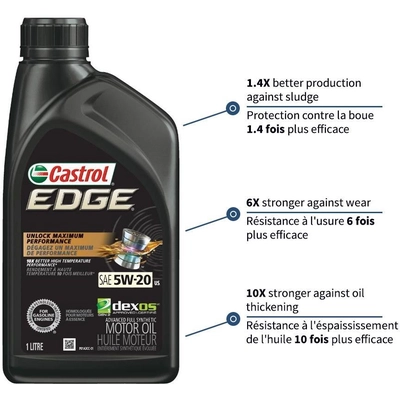 CASTROL Synthetic Huile moteur Edge FTT 5W20 , 1L (Pack of 6) - 0200938 pa10