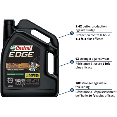 CASTROL - 020133A - Synthetic Engine Oil Edge FTT 10W30 , 5L pa10