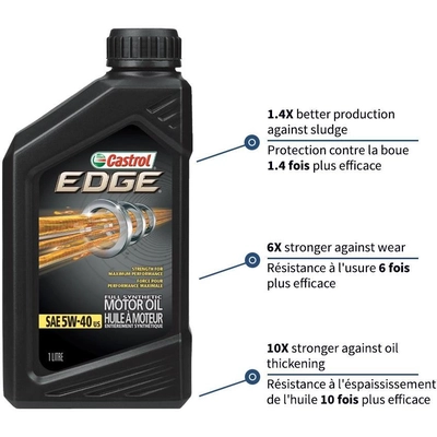 CASTROL - 0201438 - Synthetic Engine Oil Edge A3/B4 5W40 , 946ML pa8