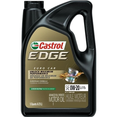 CASTROL - 0202832 - Synthetic Engine Oil Edge LL-17 FE+ 0W20 , 4.73L (Pack of 3) pa1