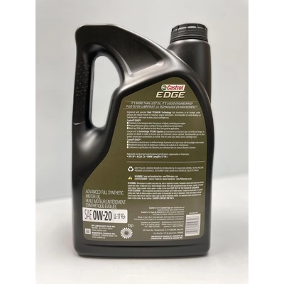 CASTROL - 0202832 - Synthetic Engine Oil Edge LL-17 FE+ 0W20 , 4.73L (Pack of 3) pa6