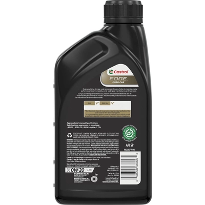 CASTROL Synthetic Engine Oil Edge LL-17 FE+ 0W20 , 946ML - 0202866 - UNIVERSAL FIT pa10