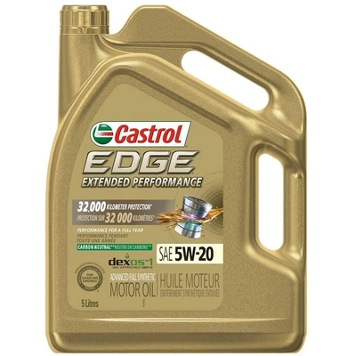 CASTROL - 020653A - Synthetic Engine Oil Edge Extended Performance 5W20 , 5L (Pack of 3) UNIVERSAL FIT pa1