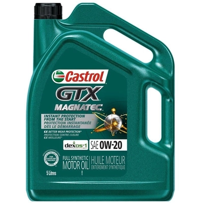 CASTROL - 022003A - Synthetic Engine Oil GTX Magnatec 0W20 , 5L (Pack of 3) pa2