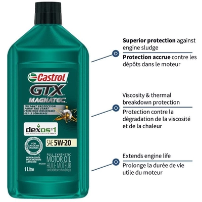 CASTROL - 0221538 -  Synthetic Huile moteur GTX Magnatec 5W20 , 1L pa9