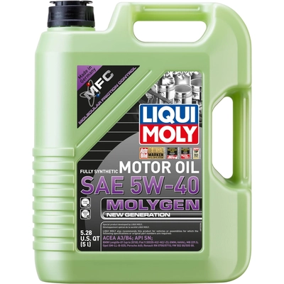 Liqui Moly Synthetic Engine Oil 20232 - 5W40 Molygen New Generation 5L pa3