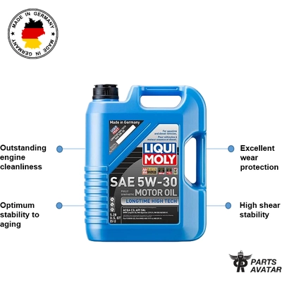 5W30 Longtime High-Tech 5L - Liqui Moly Synthetic Engine Oil 2039 (Pack of 4) pa2