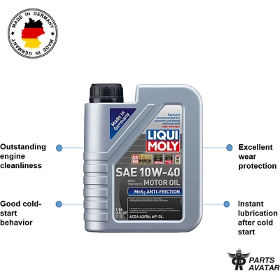 10W40 MoS2 Anti-Friction Engine Oil 1L- Liqui Moly LM2042 pa3