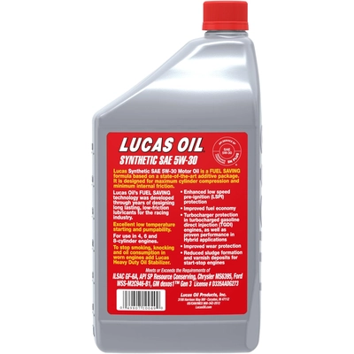 Lucas Oil - 10049 - Synthetic Motor Oils - Synthetic SAE 5W-30 - 1 Quart pa2