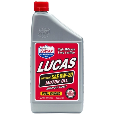 Lucas Oil - 10564 - Synthetic Motor Oils - Synthetic SAE 0W-20 - 1 Quart pa1
