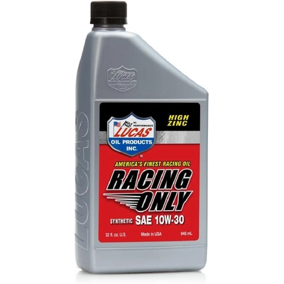 Lucas Oil - 10610 - Racing Only Motor Oil - Synthetic SAE 10W-30 - 1 Quart pa1