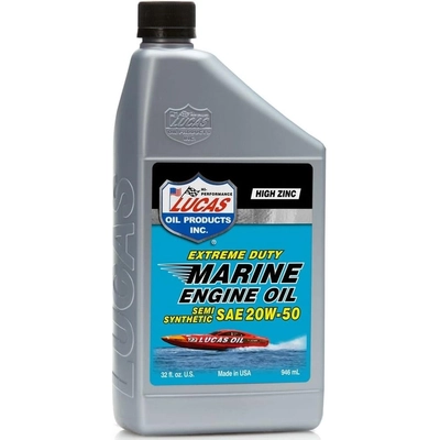 Lucas Oil - 10654 - Extreme Duty Marine Engine Oil Semi Synthetic SAE 20W-50 - 1 Quart pa1