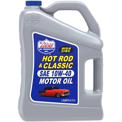 Lucas Oil - 10683 - Hot Rod & Classic Car Motor Oil - SAE 10W-40 - 5 Quart pa1