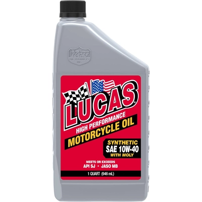 Lucas Oil - 10777 - High Performance Synthetic SAE 10W-40 MC Oil With Moly - 1 Quart pa1