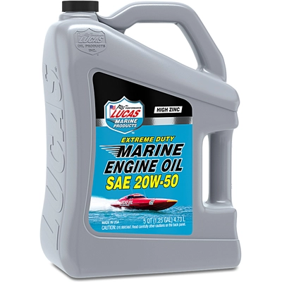 Lucas Oil - 10810 - Extreme Duty Marine Engine Oil SAE 20W-50 - 5 Quart pa1