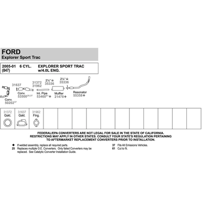 WALKER USA - 31962 - Exhaust Flange pa5