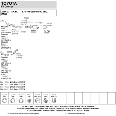 WALKER USA - 31332 - Joint de bride de tuyau d'échappement pa83