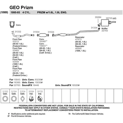 Exhaust Pipe Flange Gasket by WALKER USA - 31534 pa22