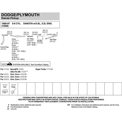 WALKER USA - 40235 - Exhaust Pipe pa6