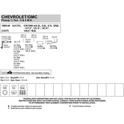 WALKER USA - 42444 - Exhaust Pipe pa8