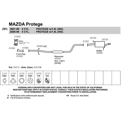 WALKER USA - 51028 - Exhaust Pipe pa6