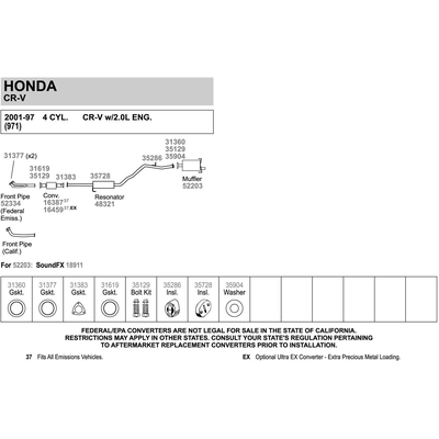 WALKER USA - 52334 - Exhaust Pipe pa3