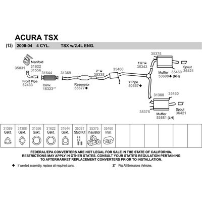 WALKER USA - 52433 - Tuyau d'�chappement pa4