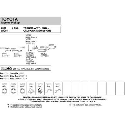 WALKER USA - 53399 - Tuyau d'�chappement pa4