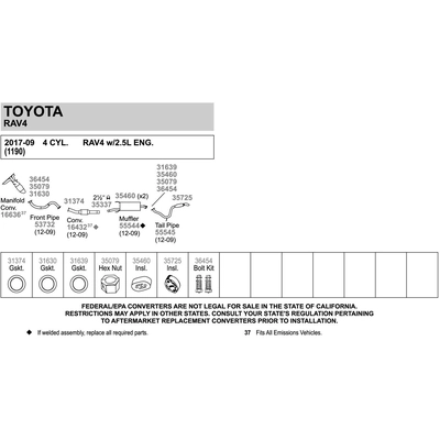 Tuyau d'échappement de WALKER USA - 53732 pa7