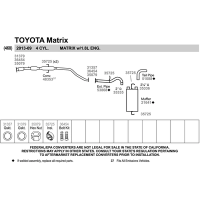 WALKER USA - 53868 - Exhaust Pipe pa6