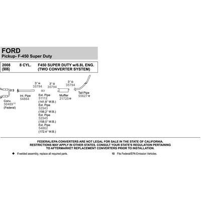 WALKER USA - 54862 - Exhaust Pipe pa7