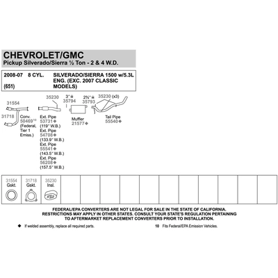 WALKER USA - 55541 - Exhaust Pipe pa6