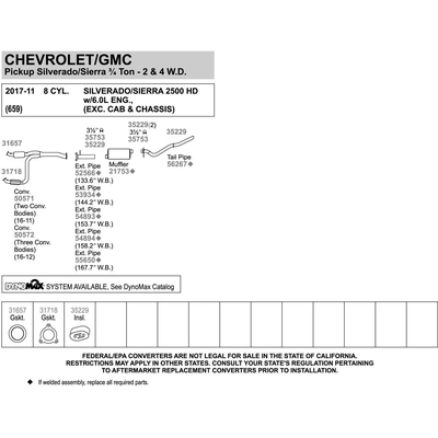 Tuyau d'�chappement by WALKER USA - 55650 pa5