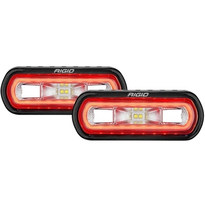 RIGID INDUSTRIES - 53122 - Rectangular Wide Driving Beam LED Lights with Red Halo pa1