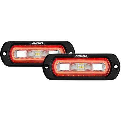 RIGID INDUSTRIES - 53222 - Rectangular Wide Driving Beam LED Lights with Red Halo pa1