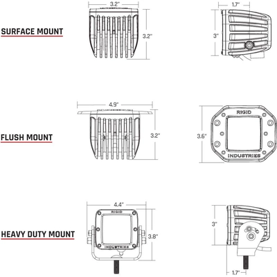 RIGID INDUSTRIES - 602113 - White Housing Flood Beam LED Lights pa2