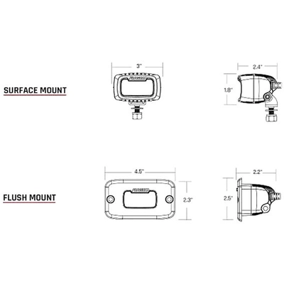 RIGID INDUSTRIES - 980003 - Mount Diffused LED Backup Light Kit pa2