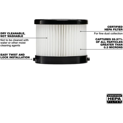 MILWAUKEE - 49-90-1951 - Hepa Dry Filter Kit pa2