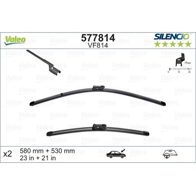 Flat Wiper Blade by VALEO - 577814 pa1