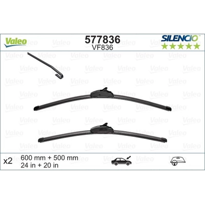 Flat Wiper Blade by VALEO - 577836 pa1