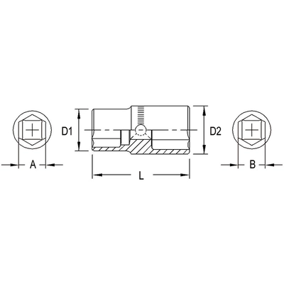 GENIUS - 41651921 - 1/2" Dr. 19mm × 21mm Flip Socket (Pack of 10) pa2