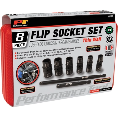 Flip Socket Set by PERFORMANCE TOOL - M799 pa1