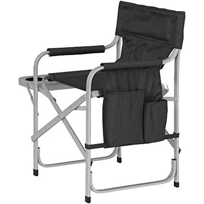 FAULKNER - 48871 - Black Directors Chair with Pocket Pouch & Folding Tray pa2