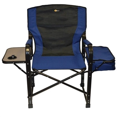 FAULKNER - 49581 - El Capitan Folding Directors Chair With Cooler Blue/Black pa1