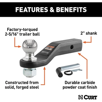 Forged Ball Mount by CURT MANUFACTURING - 45331 pa6