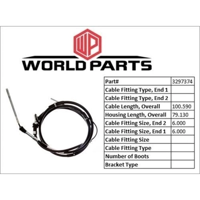 WORLDPARTS - 3297374 - Front Brake Cable pa2