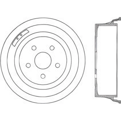 Tambour de frein avant by CENTRIC PARTS - 122.61010 pa2