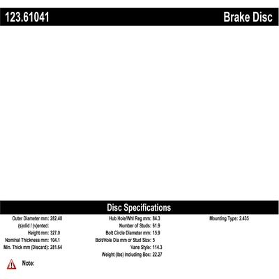 Tambour de frein avant par CENTRIC PARTS - 123.61041 pa1